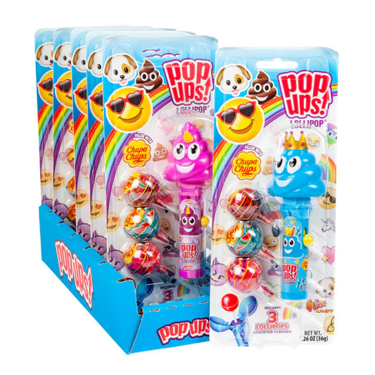 Emoji Pop Ups Lollipops 6pcs