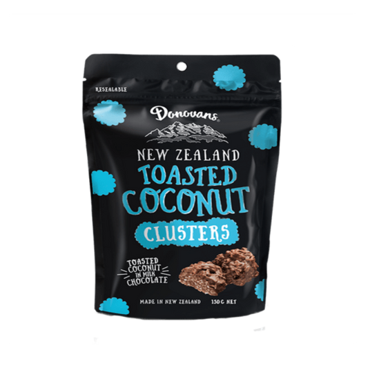 Donovans Toasted Coconut Choc Clusters Pouch