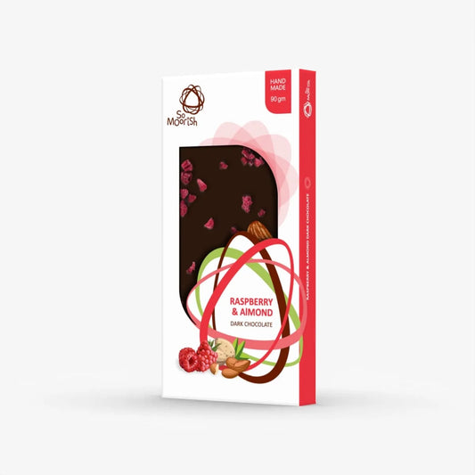 Raspberry and Almond Chocolate Bar 90g