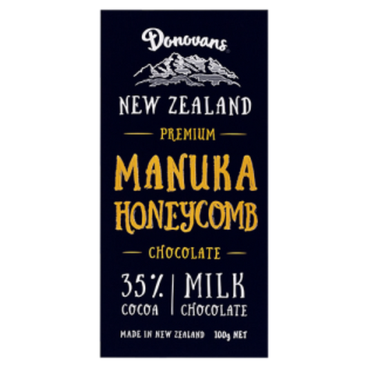 Donovans Manuka Honeycomb Milk Choc Block 100g