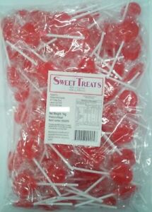 Sweet Treats Red Cherry Flat Lollipops 125pcs