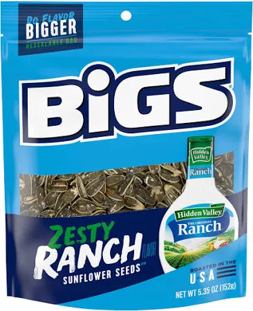US BIGS Zesty Ranch Sunflower Seeds 152g - Tom's Confectionery Warehouse
