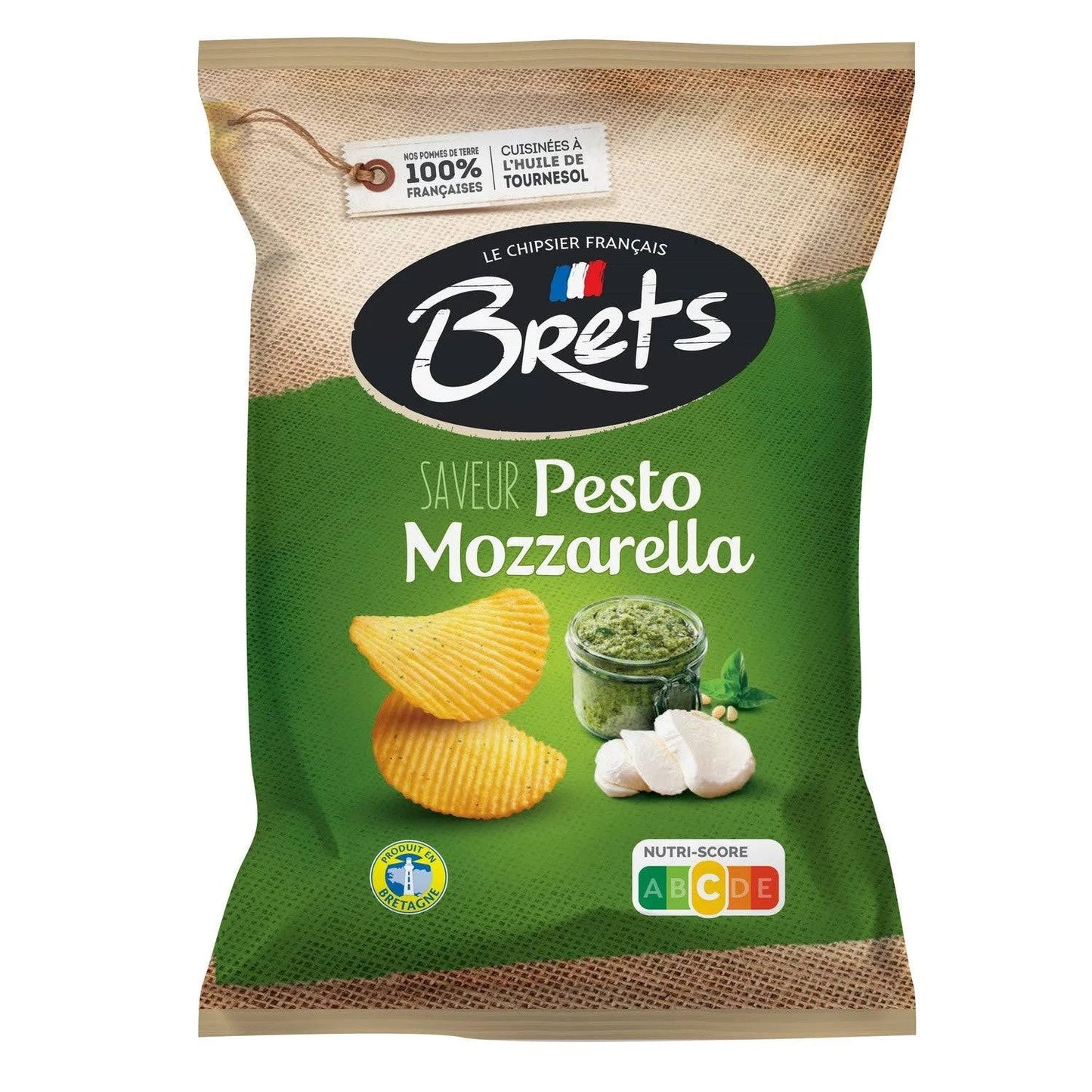 France Brets Pesto and Mozzarella Chips 125g