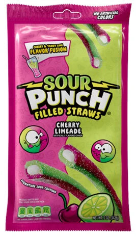 US Sour Punch Filled Straws Cherry Limeade 142 g
