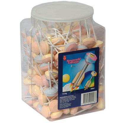 US Sweetworld Sherbet Lollipops Jar 200g
