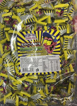 Spooks Lemon Bubble Gum with Sour Powder 1kg