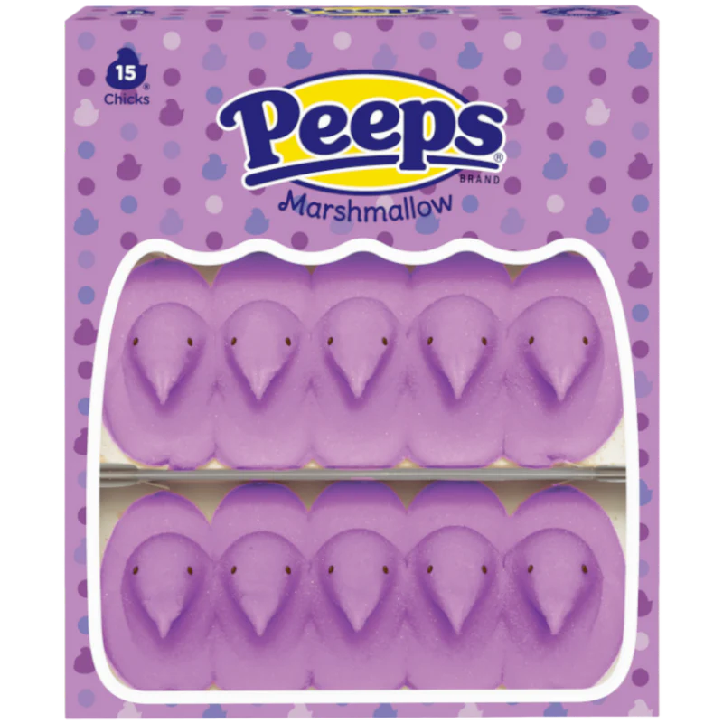 Peeps Lavender Marshmallow chicks 15pc 127g