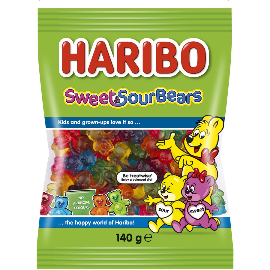 Haribo Sweet & Sour Bears Bag