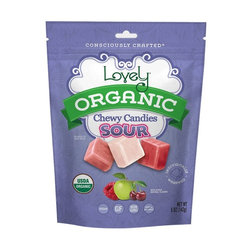 Lovely Candy Organic Sour Chewy Candies 142g