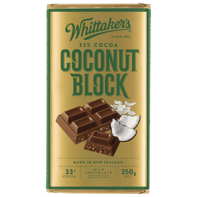 Whittaker’s Coconut Choc Block 250g
