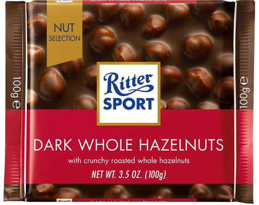 Ritter Sport Dark Whole Hazelnut 100g - Tom's Confectionery Warehouse