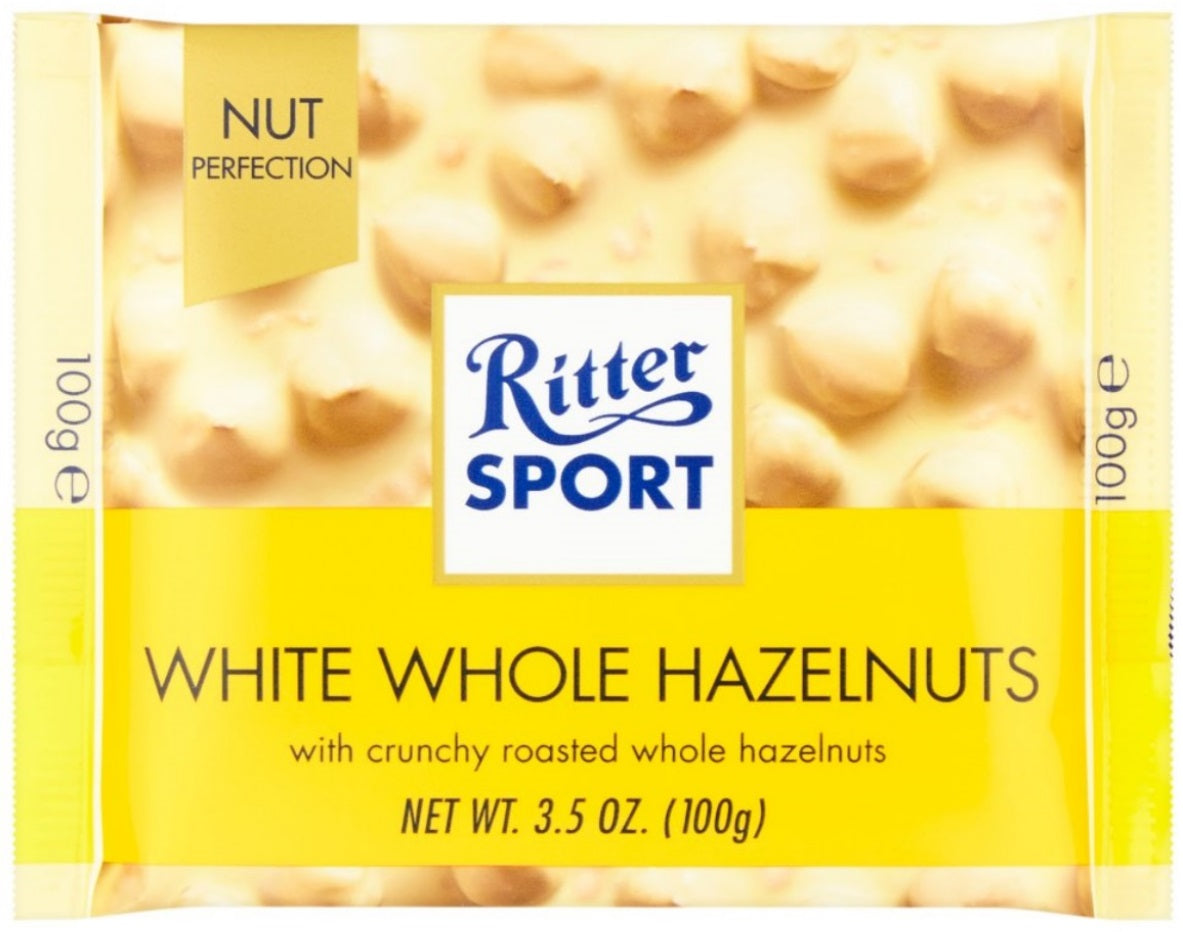 Ritter Sport White Whole Hazelnuts 100g - Tom's Confectionery Warehouse