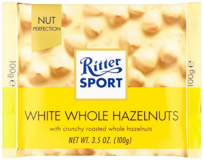 Ritter Sport White Whole Hazelnuts 100g - Tom's Confectionery Warehouse