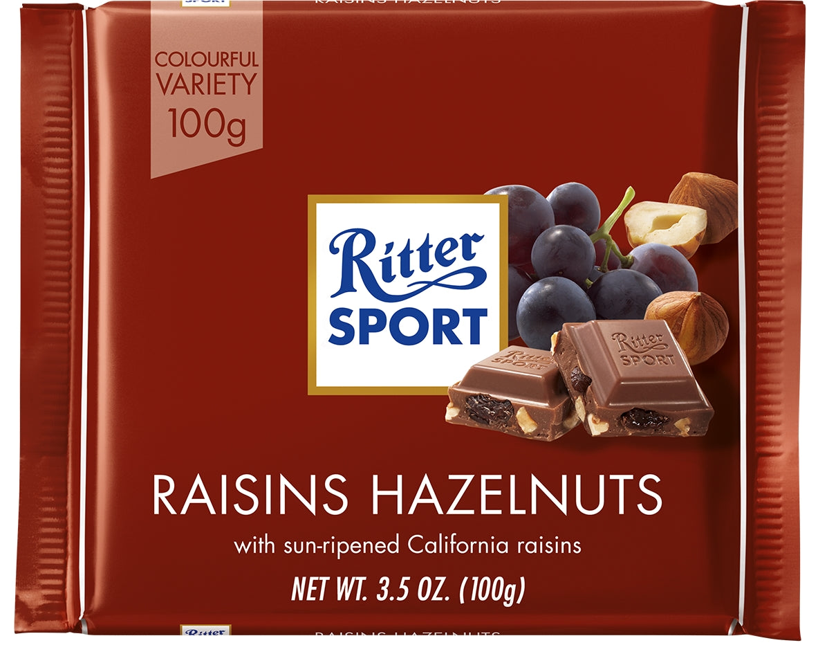 Ritter Sport Raisins & Hazelnuts - Tom's Confectionery Warehouse