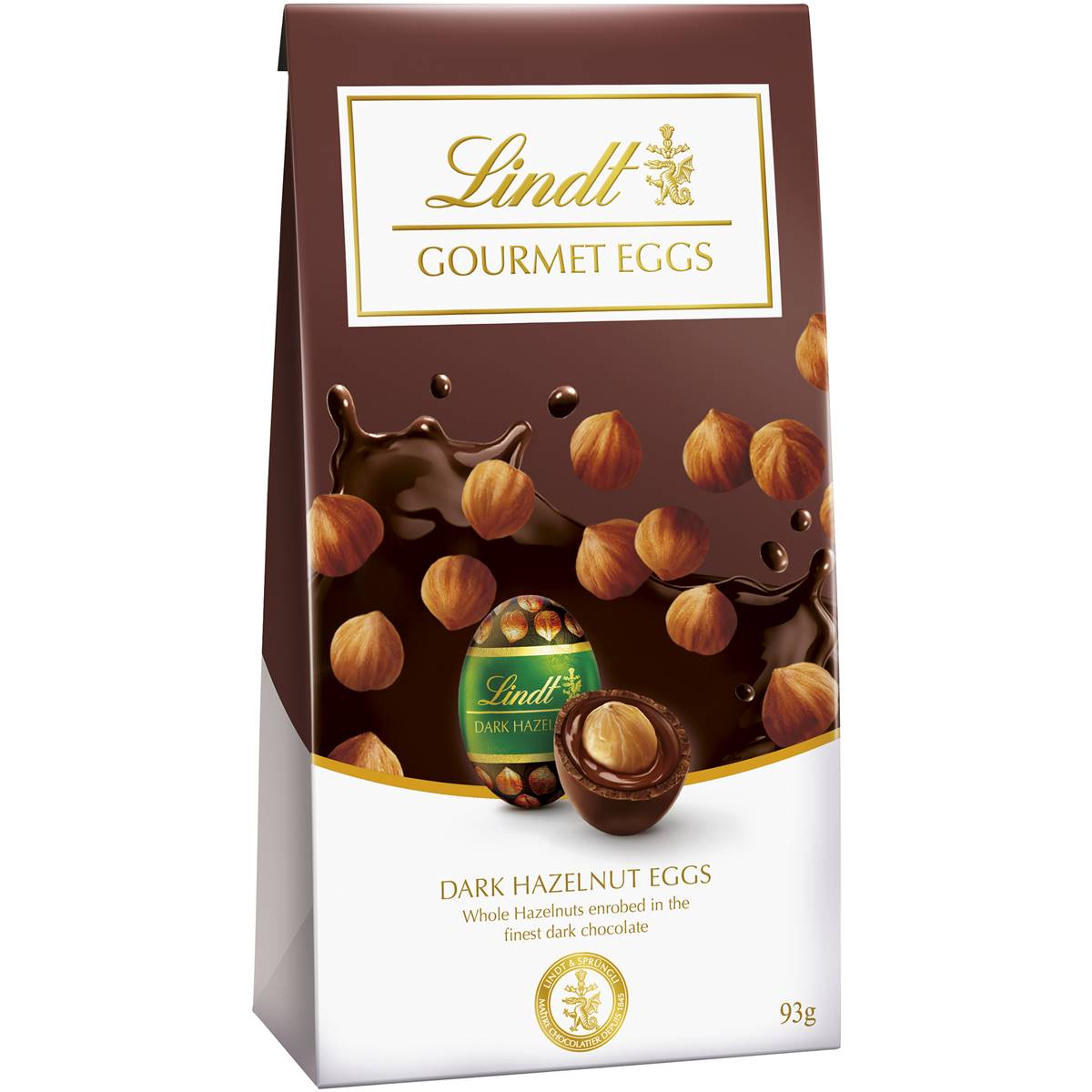 Lindt Gourmet Dark Hazelnut Egg Bag 93g