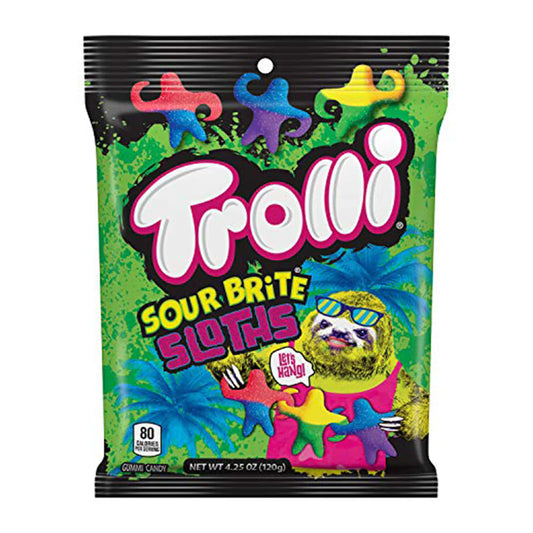 Trolli Peg Bag Sour Brite Sloths 4.25oz 120g