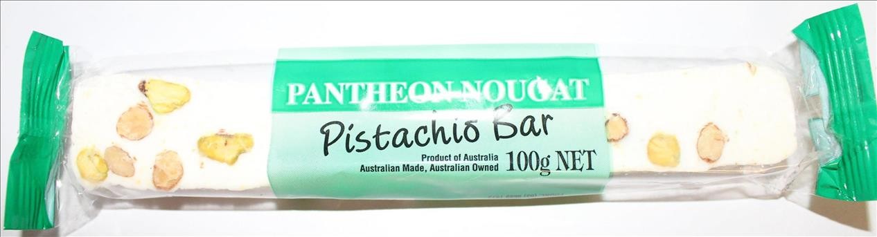 Pantheon Nougat Pistachio Bar 100g