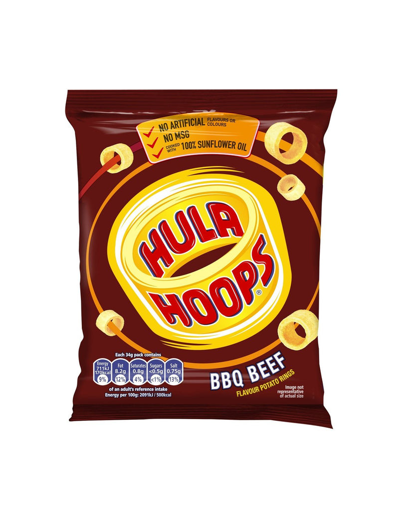 Hula Hoops BBQ Beef Chips 34g