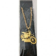 gold necklace motorbike