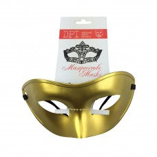 Plastic Masquerade Mask Gold