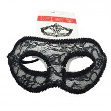 White Lace Masquerade Mask Blk
