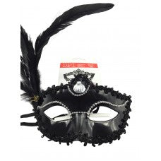 Black Masquerade With Feather