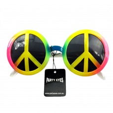 Peace Rainbow Hippy Glasses