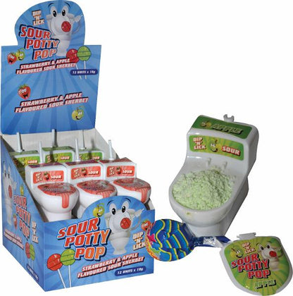 Universal Candy Dip n Lick Sour Potty Pop Apple - Tom's Confectionery Warehouse