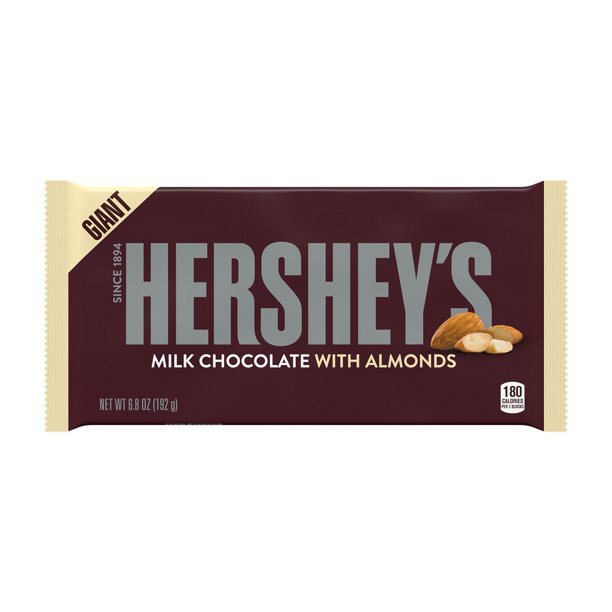 Hershey's Milk Chocolate with Almonds Giant Bar 192g
