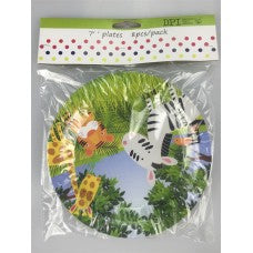 Jungle 7''plates  8pcs