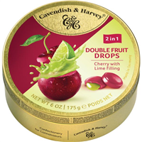Cavendish & Harvey CHERRY WITH LIME fruit drop tins 175G