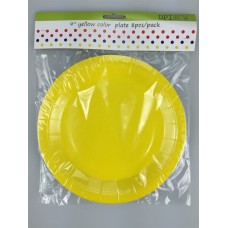 9'' Yellow color plate 8pcs