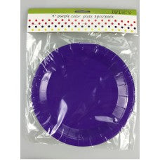 9'' Purple color plate 8pcs