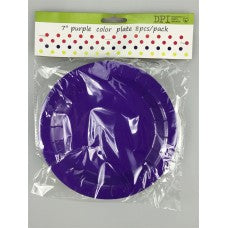 7'' Purple color plate 8pcs