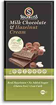 Sugarless Milk Chocolate & Hazelnut Cream with stevia 100g