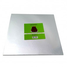 Cake Board Square - Silver Foil 10" 4mm
