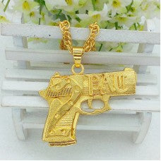 Gun Necklace Gold