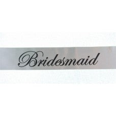 Bridesmaid sash Silver