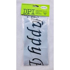 Happy Birthday sash silver