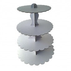 4 Tier White cupcake stand LARGE