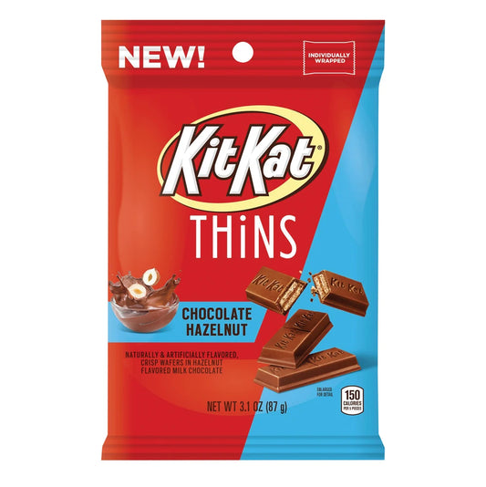 KIT KAT Thins  Hazelnut  MC Peg Bag, 3.1 oz 87g