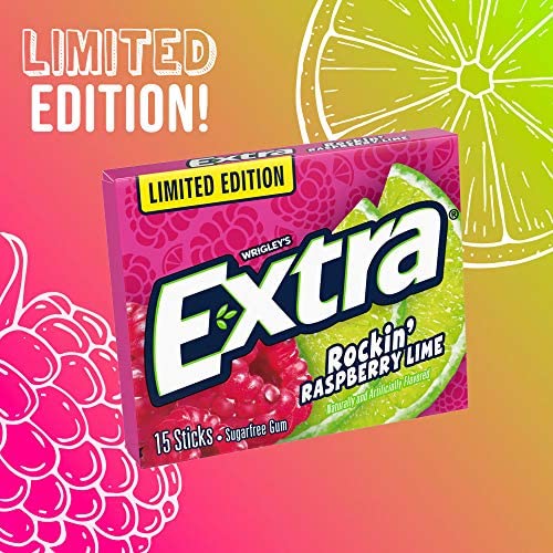 Wrigleys Extra Rockin Raspberry Lime Gum 15pc S/F