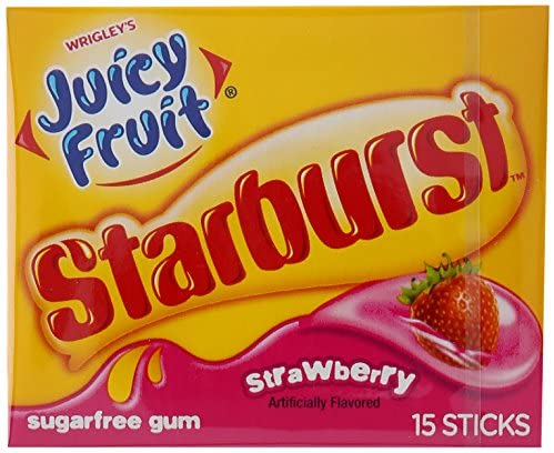 Wrigley's Starburst Strawberry Juicy Fruit  15pc S/F