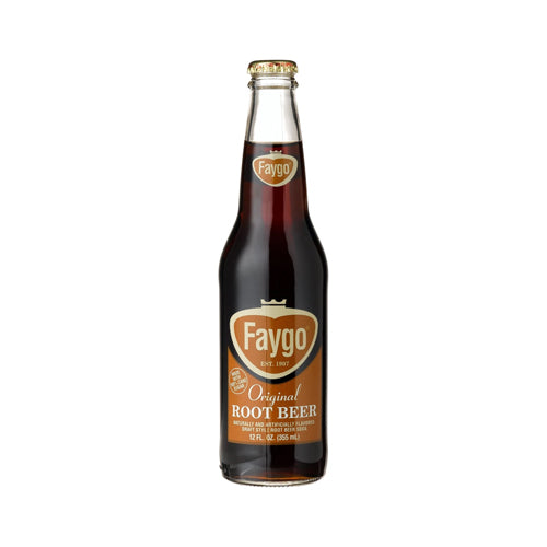 Faygo Root Beer Glass Bottle 355ml