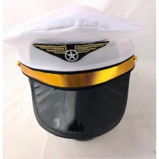 White pilot hat
