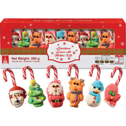 Christmas canes with mallow kits 200g