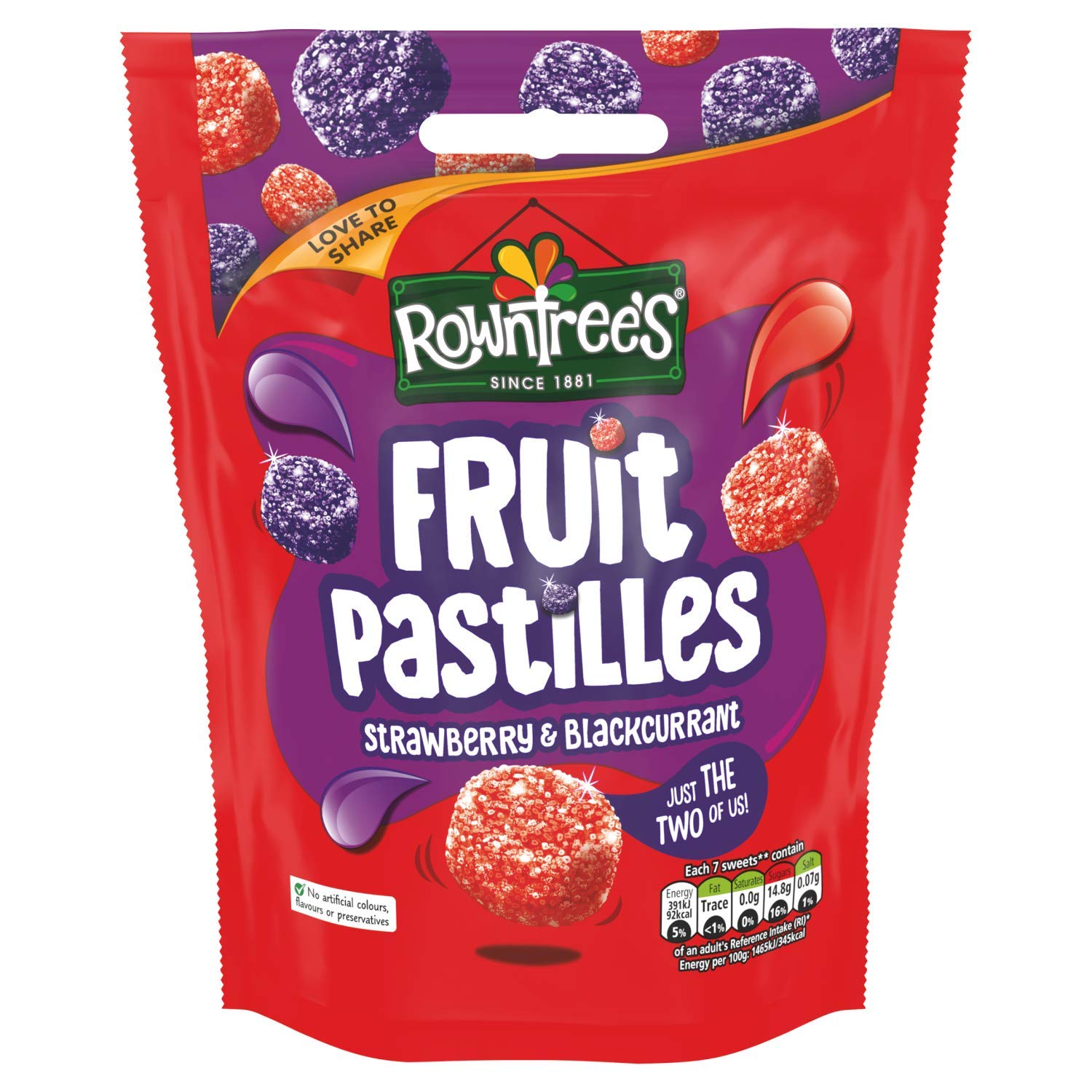 Rowntrees Fruit Pastilles Straw & Blackcurrant 1143g – Tom's ...