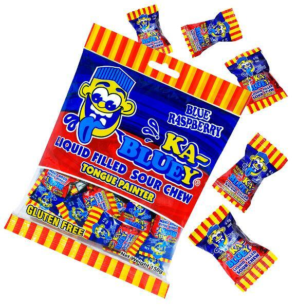 Ka-Bluey Sour Chew Tongue Painter Blue/Rasp Bag 1kg – Tom's ...
