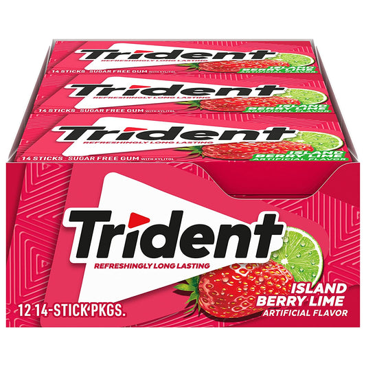TRIDENT ISLAND BERRYLIME GUM 12