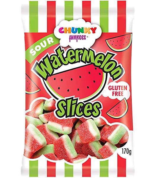 Chunky Sour Watermelon Slices 170g - Tom's Confectionery Warehouse